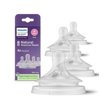 Natural Response Fast Flow Silicone Nipples 4 Count Pack SCY964/44 Baby