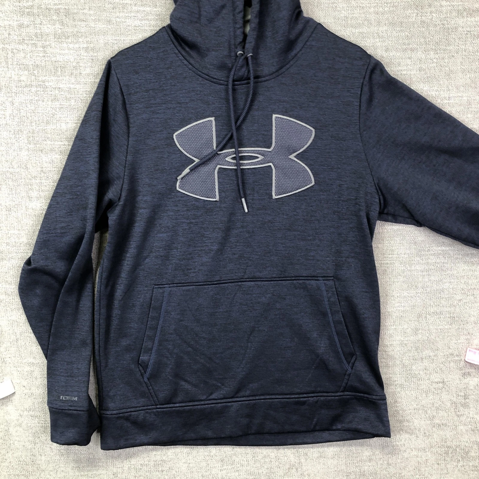 Under Armour Hoodie Mens Small Blue Storm ColdGear Fleece Pullover Sweatshirt