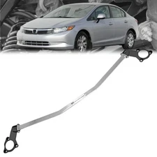 Megan Front Upper Polish Race Spec Strut Bar For 12-15 Honda Civic 2DR 4DR