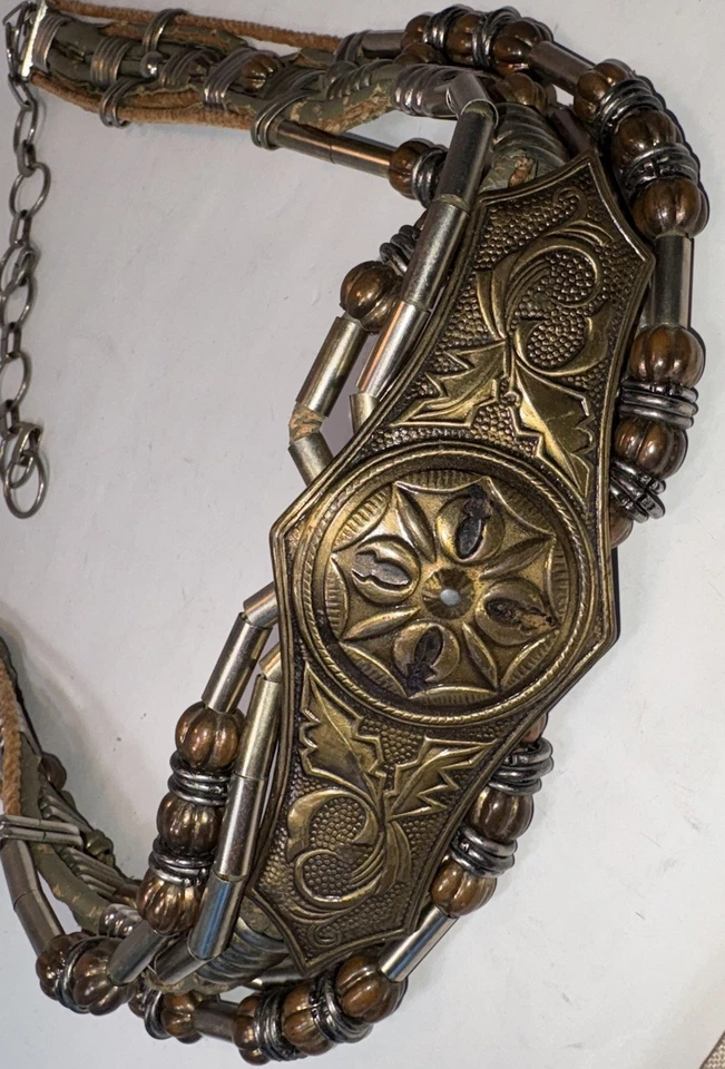 Винтажный женский ремень серебристого тона металл богемное хиппи западный стиль регулируемый - Изображение 2 из 4