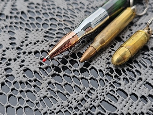 Kugelschreiber - Karabiner Patronen-Optik Repetier-Hebel+Schlüsselanhänger SET - Bild 7 von 9
