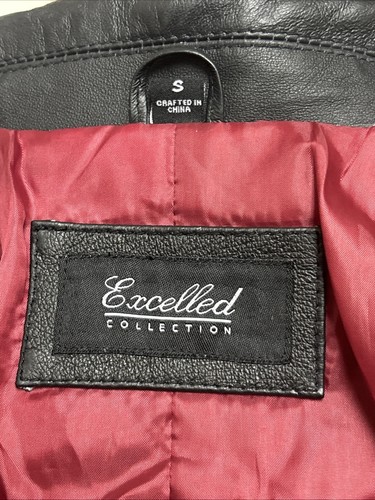 Chaqueta de cuero negra para mujer Excelled Collection - talla S nueva - Imagen 9 de 9