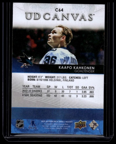 2023-24 Upper Deck #C64 Kaapo Kahkonen UD Canvas - Picture 2 of 2