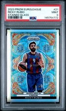 Ricky Rubio 2023-24 Panini Prizm EuroLeague Stained Glass PSA 9