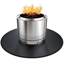 38" Fireproof Fire Pit Mat for Solo Stove Bonfire, Round Grill Mats for Outdo...