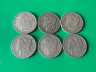 US Morgan Silver Dollars 6 coins Pre 1904 Circulated Condition Lot B