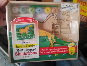 Melissa & Doug  Wooden  Paint By Numbers Mult- layered (Horse) Sealed Package!