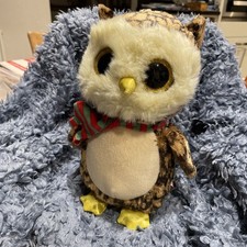 W-F-L TY Buddy Wise Owl Christmas Boos Glubschi 22 CM Glitzeraugen Neu TA