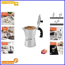 Classic Aluminum 6-Cup Stovetop Espresso Maker for Authentic Coffee Experience