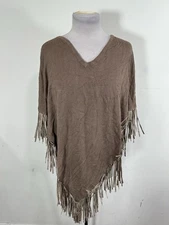 Attitudes By Renee Women’s Brown Color Poncho Size L