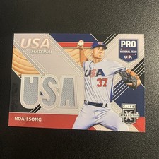 Noah Song 2020 Panini Elite Extra Edition #USAM-NS USA Material Black