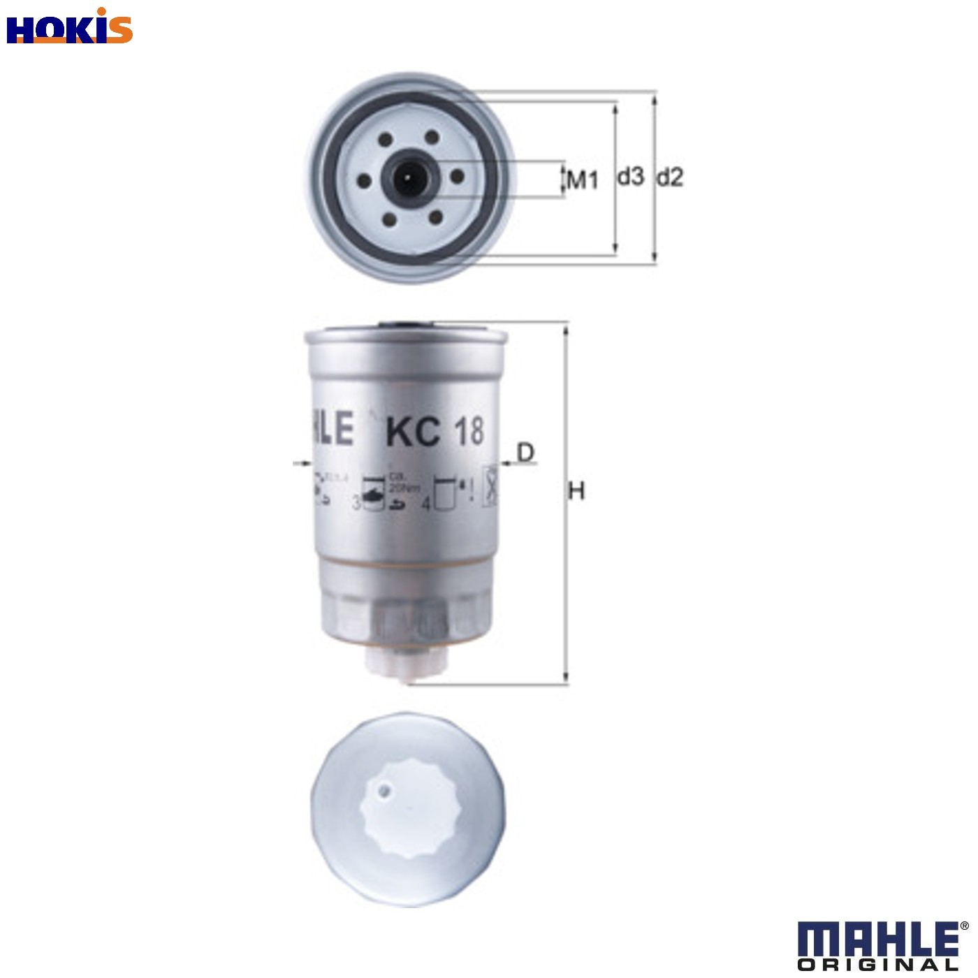 FUEL FILTER KC 18 FOR DS 11.22 11.0L 6cyl