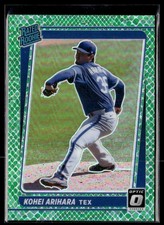 2021 Donruss Optic Green Dragon Kohei Arihara RC 74/88 Texas Rangers #70