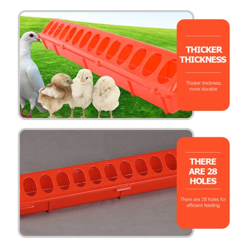 Paquete de 2 comederos grandes para jaula de aves de corral aparato de alimentación de aves de corral - Imagen 11 de 12