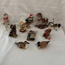Lot Of 10 Assorted Christmas Ornaments