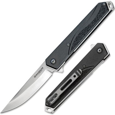 BÖKER MAGNUM Japanese Iris EDC Taschenmesser 440C Metallgriff Schwarz 01RY322