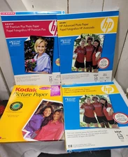 HP Kodak Premium and Advanced Photo Paper 8.5 x 11" Lot 90+ sheets
