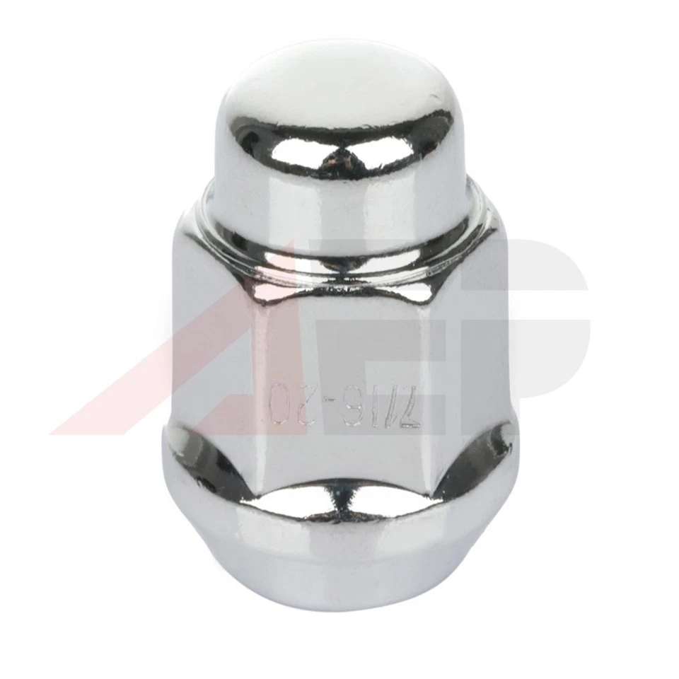 20 tuercas de rueda cromadas de 0,90" de ancho 7/16-20 para Chevrolet Impala Fleetline Foto 2 de 4