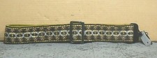 Nice Looking 1970's Brown Stylized Flowers Pattern Hippie Camera Strap A2856