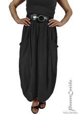 PoCo LAGENLOOK Ballon-Hose Leinen Optik schwa...