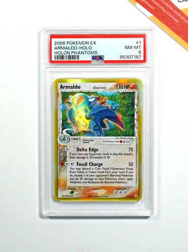 Pokemon PSA 8 Armaldo Delta Species #1 Holo Ex Holon Phantoms 2006 English