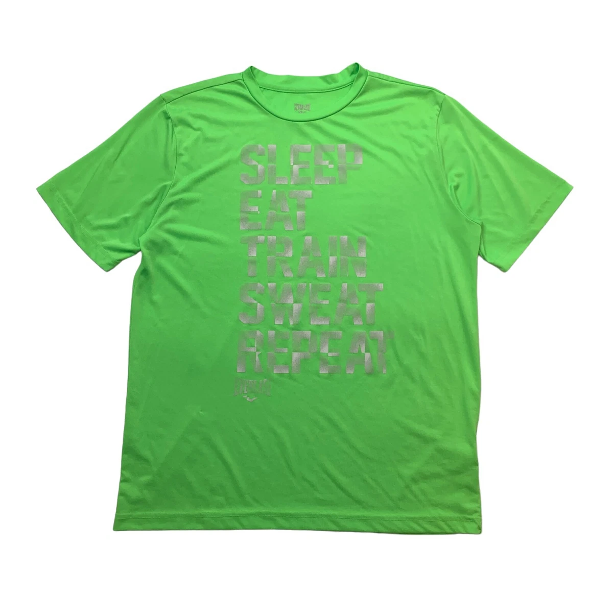 Everlast Workout T Shirt Mens XL Extra Large Lime Green Short