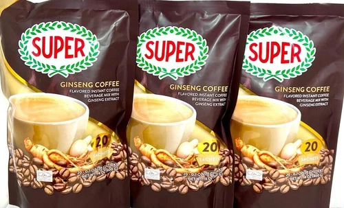 Super 3-In-1 Instant Ginseng Coffee 20 Sachets x 20g  Pack of 3 07/17/2027