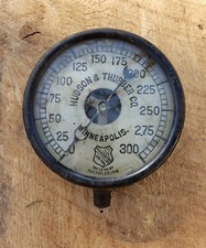 Vintage Ashcroft Steam Gauge Hudson And Thurber Co. Minneapolis Brass  