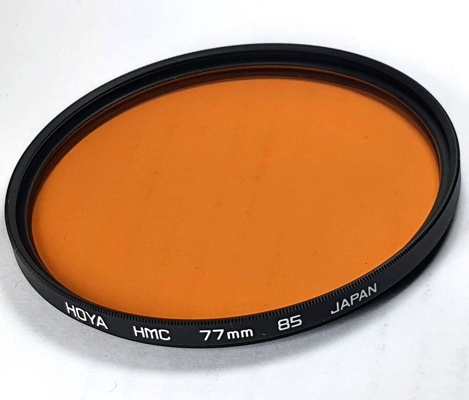 77mm Hoya HMC Multi-Coated 85A 85-A 85 A Color Conversion Glass Lens Filter E-77 - Image 2 of 4