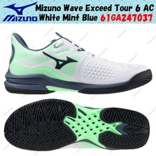 Mizuno Wave Exceed Tour 6 AC White Mint Blue 61GA247037 Men's Size