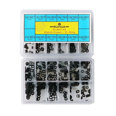Replacement Waterproof Rubber Assorted O-ring Gasket For Watch Crown