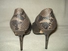 100% AUTHENTIC USED WOMEN JIMMY CHOO LUNA SNAKE EMBOSSED HEEL/PUMP US 7 — photo 5
