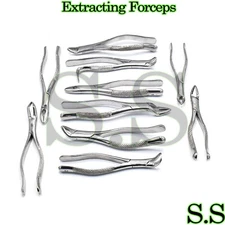 10 NEW EXTRACTING FORCEPS EXTRACTION DENTAL INSTRUMENTS