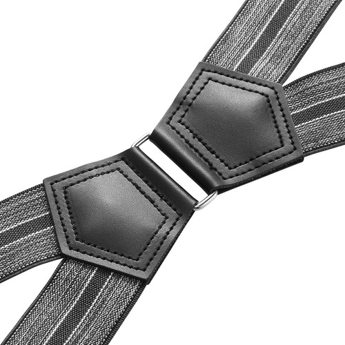 Buyless Fashion Suspenders Mens - 48" Elastic Adjustable Straps 1 1/4" - X Shape - Picture 87 of 91