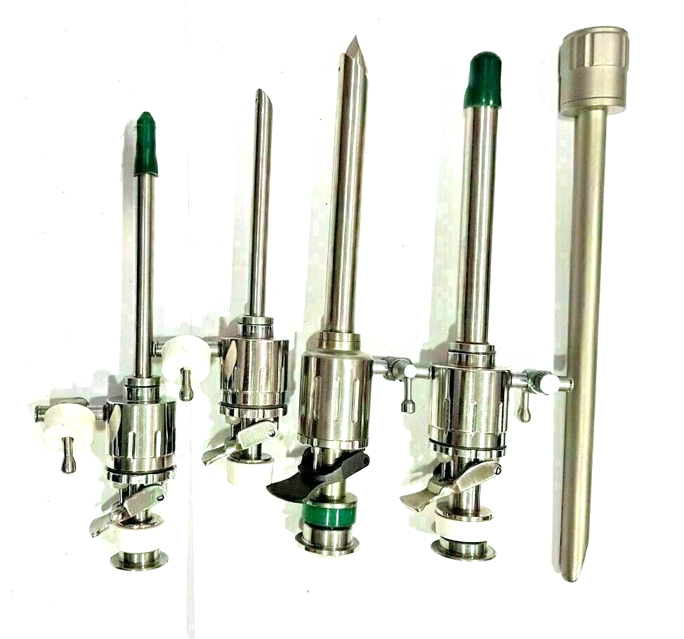 Set 2 Trocar Laparoscopici ADDLER 5mm, Metallo Spirale Con Punta Piramidale - Foto 3