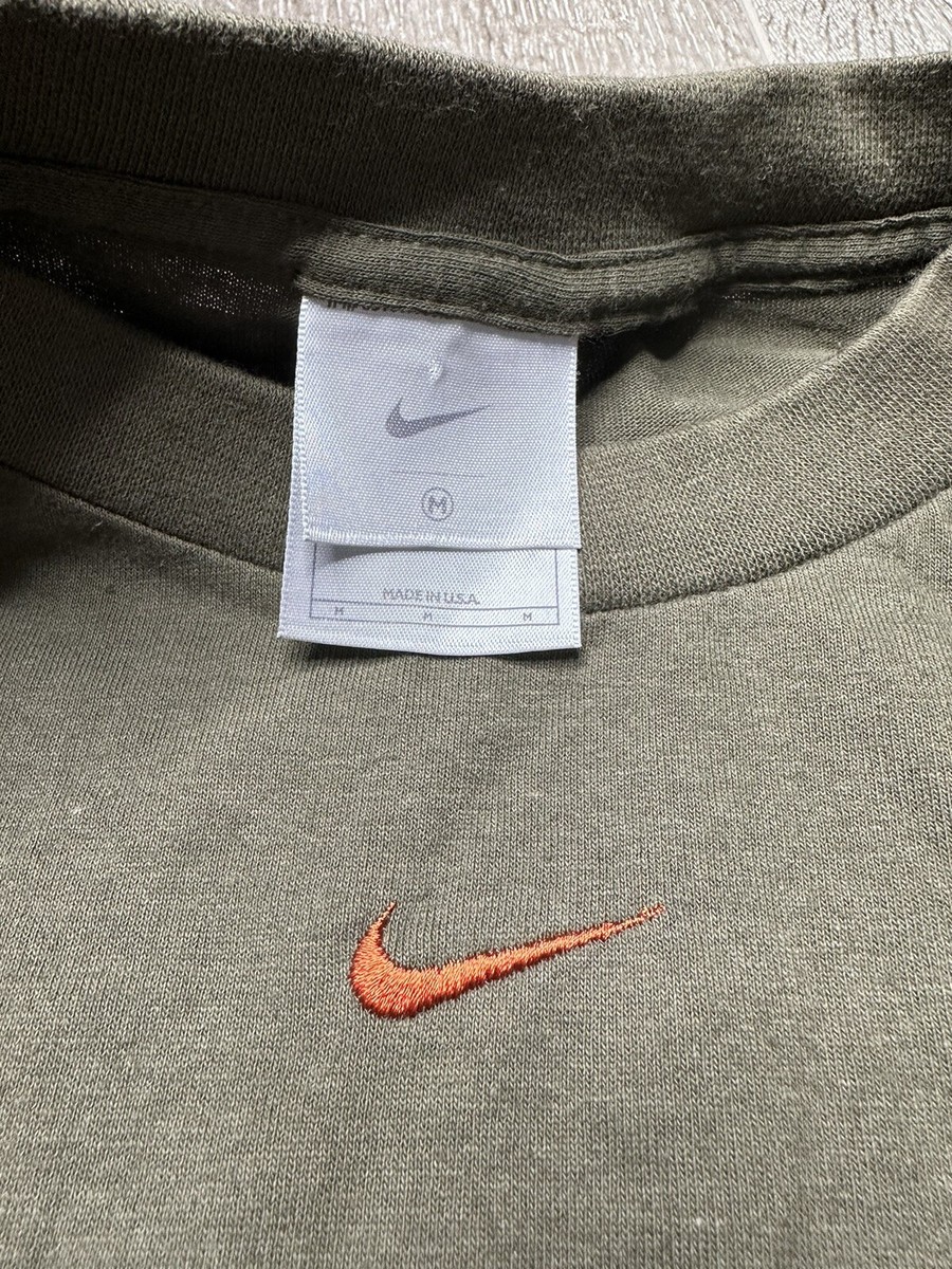 Vtg Nike Center Mini Swoosh Travis Scott 90s NWOT rap tee brown