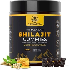 Shilajit Gummies | Organic Himalayan Shilajit with Ashwagandha, Pomegranate &...