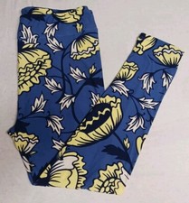 Womens Leggings Lularoe Tall And Curvy Night Flower High-rise Buttery Soft