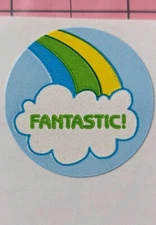 Vintage Scratch And Sniff Sticker Trend rainbow cloud fantastic Matte NO LOGO
