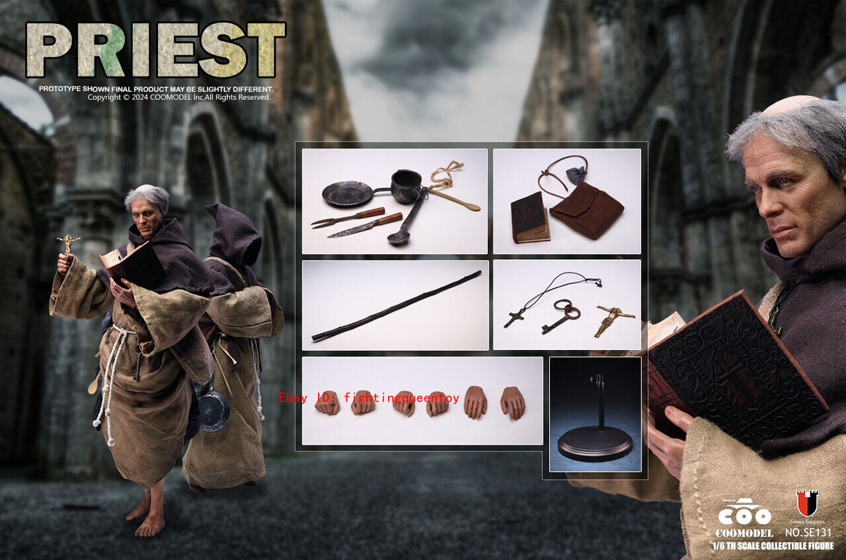 COOMODEL SE131 Male Medieval Priest 1/6 Collectible Action Figure