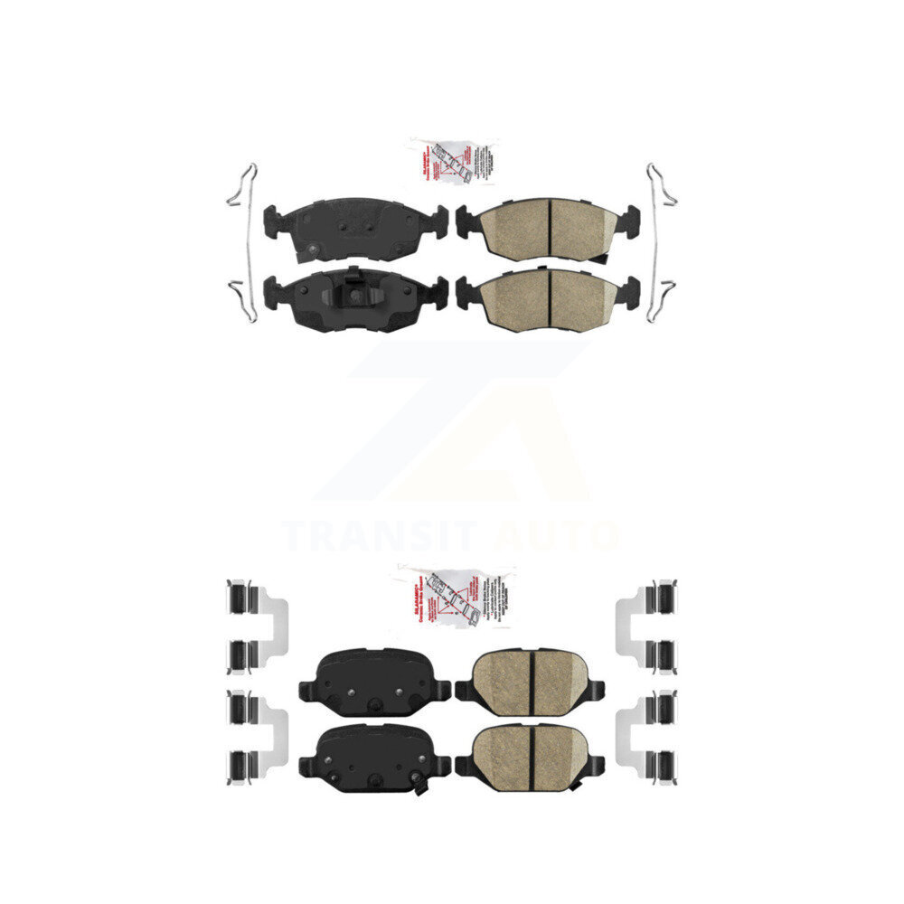 Ceramic Disc Brake Pads Front Rear Kit For Fiat 500