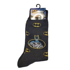 Batman Logo Classic DC Comics Crew Socks Men's Novelty Size 6-12 NEW