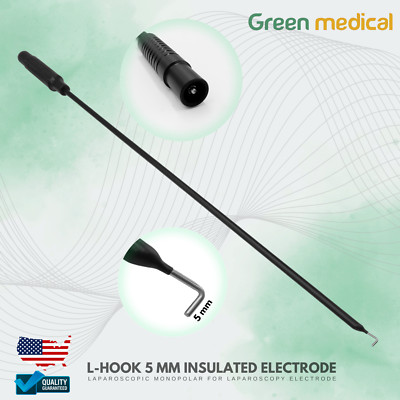 L-Hook 5 mm Insulated Electrode laparoscopic monopolar for laparoscopy electrode