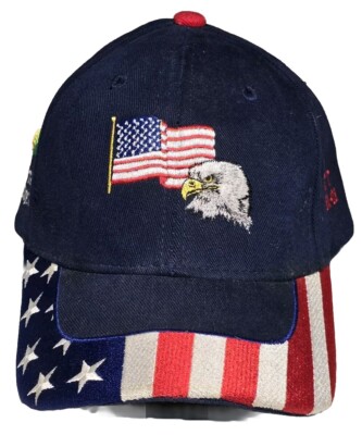 American Flag & Bald Eagle Magic 100% Cotton Hat - BP - 2004 TAR - Texas City TX