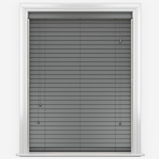 Image of NewEdgeBlinds PVC Faux Wood String Venetian Blinds Smooth 50mm Slat 120cm Drop