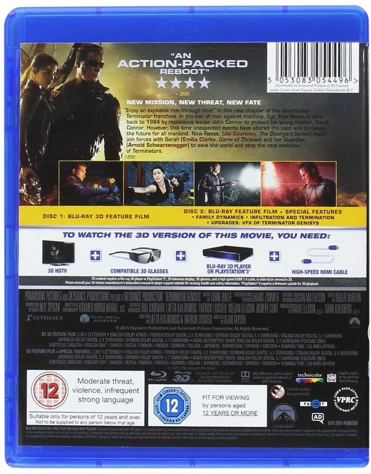 Terminator Genisys (2015) 3D + 2D Blu-Ray BRAND NEW Free Ship - Image 2 of 2
