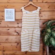 Geary Roark Kamisato Vintage Striped Linen Shift Sheath Dress USA Made Size 10