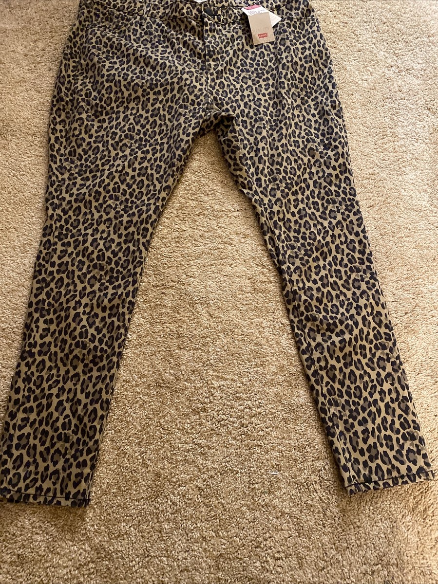 720 high rise super skinny leopard print women's jeans