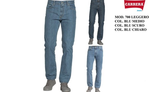 Jeans Uomo Carrera Art. 700 Estivo Leggero Regular Denim Tg. da 46 a 62  7001030A | eBay
