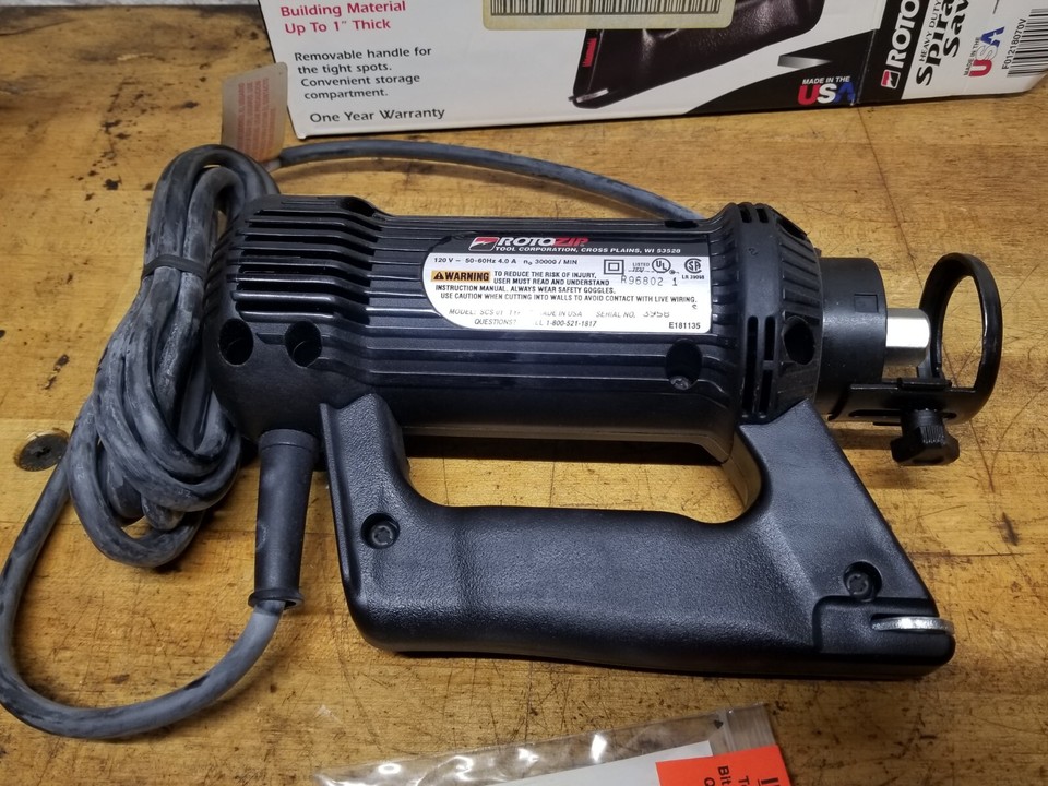 ROTOZIP Heavy Duty Spiral Saw SCS01 Corded Drywall Rotary Tool NIB NEW
